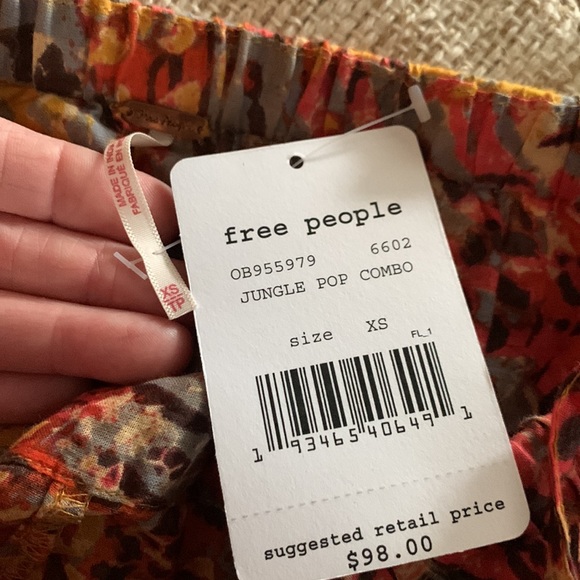 Free People Jungle Pop Combo Wide Leg Pants SZ. XS NWT - Picture 9 of 10